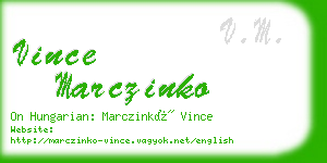 vince marczinko business card